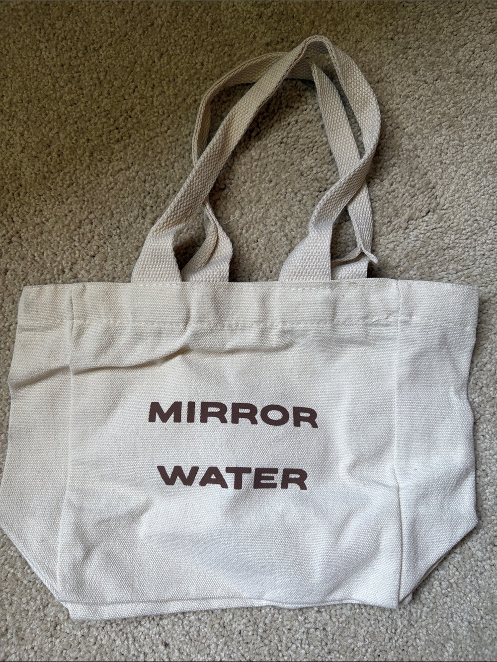 Mirror Water Natural Canvas Mini Tote